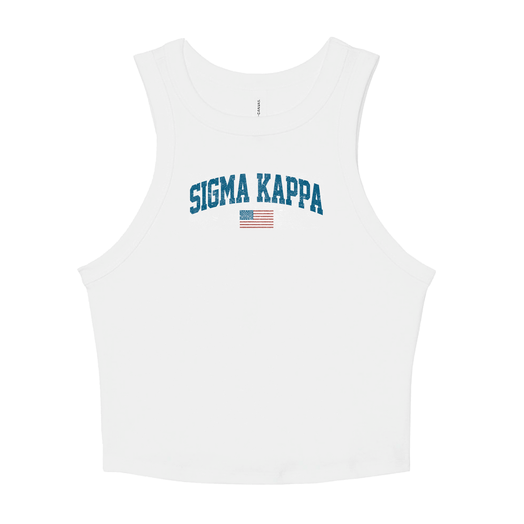 B-Unlimited Greek - Simple American - Sigma Kappa - B+C - 1019 - Ladies Tank Top - Solid White Blend