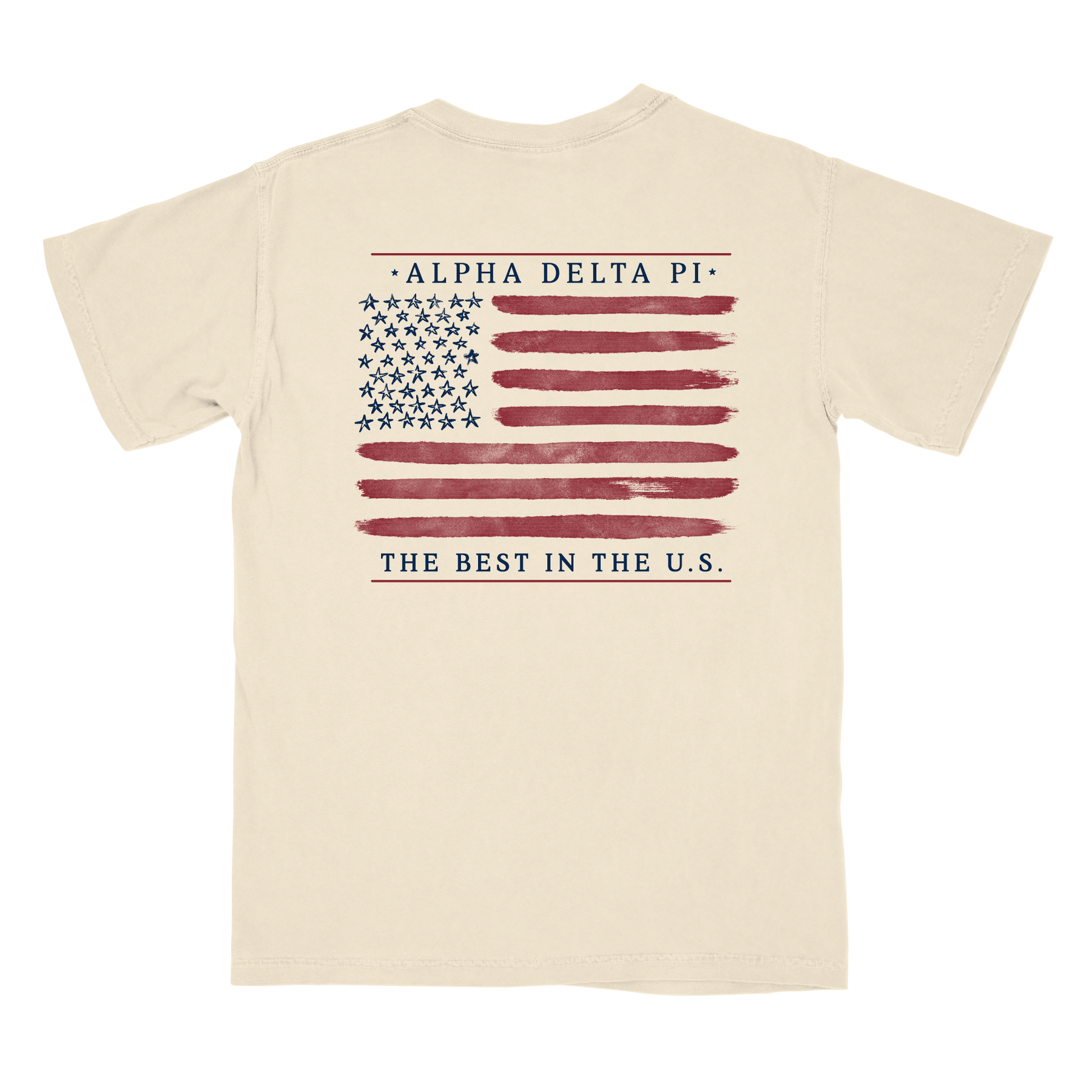 B-Unlimited Greek - Red, White, and Blue - Alpha Delta Pi - CC - 6030 - SS Pocket - Ivory