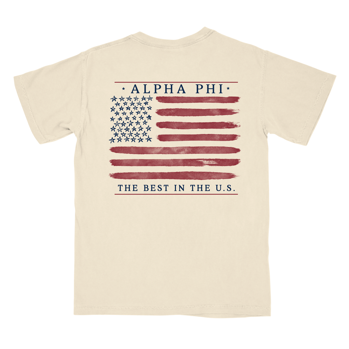 B-Unlimited Greek - Red, White, and Blue - Alpha Phi - CC - 6030 - SS Pocket - Ivory