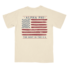 B-Unlimited Greek - Red, White, and Blue - Alpha Phi - CC - 6030 - SS Pocket - Ivory