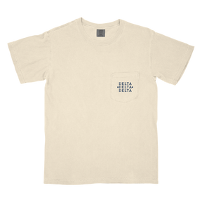 B-Unlimited Greek - Red, White, and Blue - Delta Delta Delta - CC - 6030 - SS Pocket - Ivory