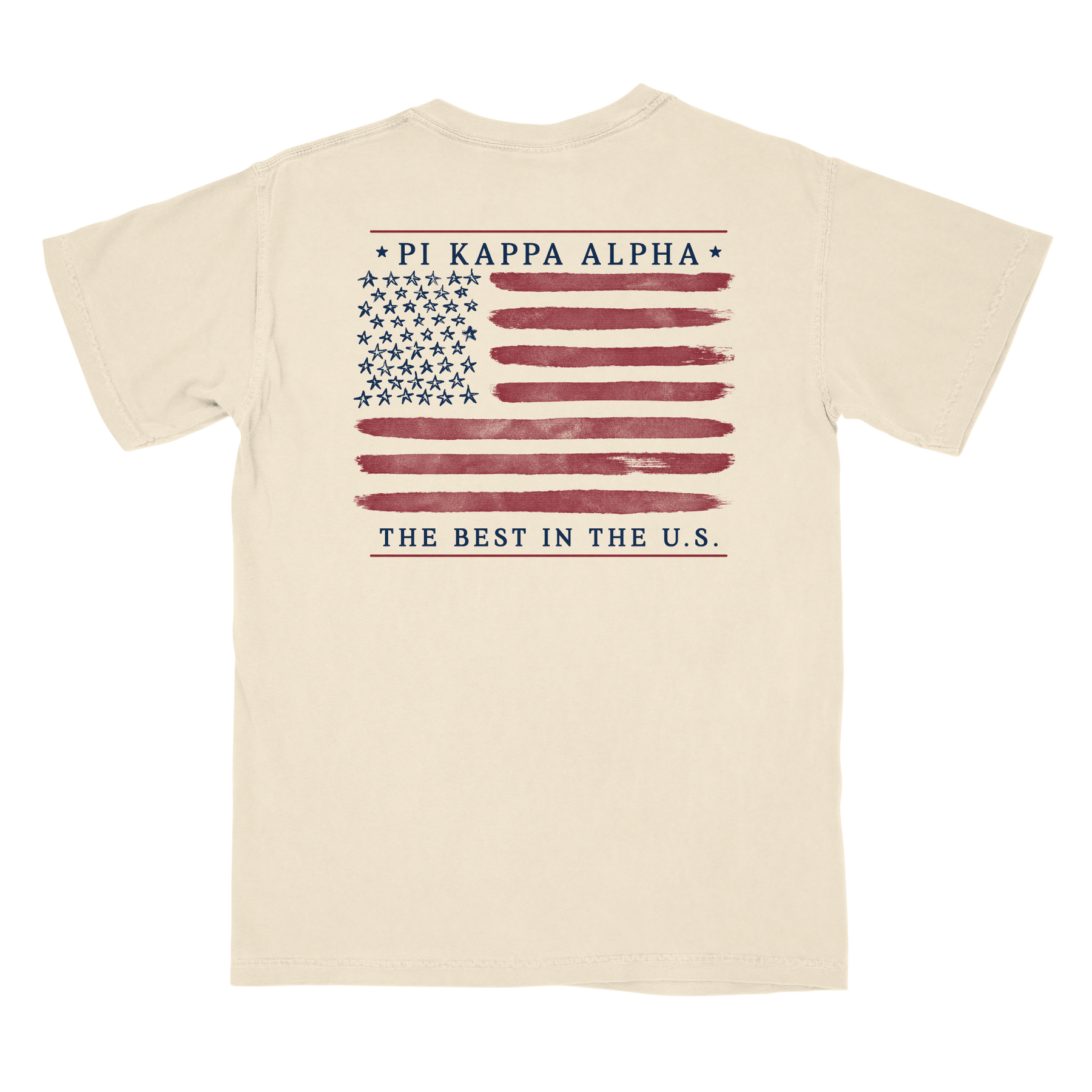 B-Unlimited Greek - - Red, White, and Blue - Pi Kappa Alpha - CC - 6030 - SS Pocket - Ivory