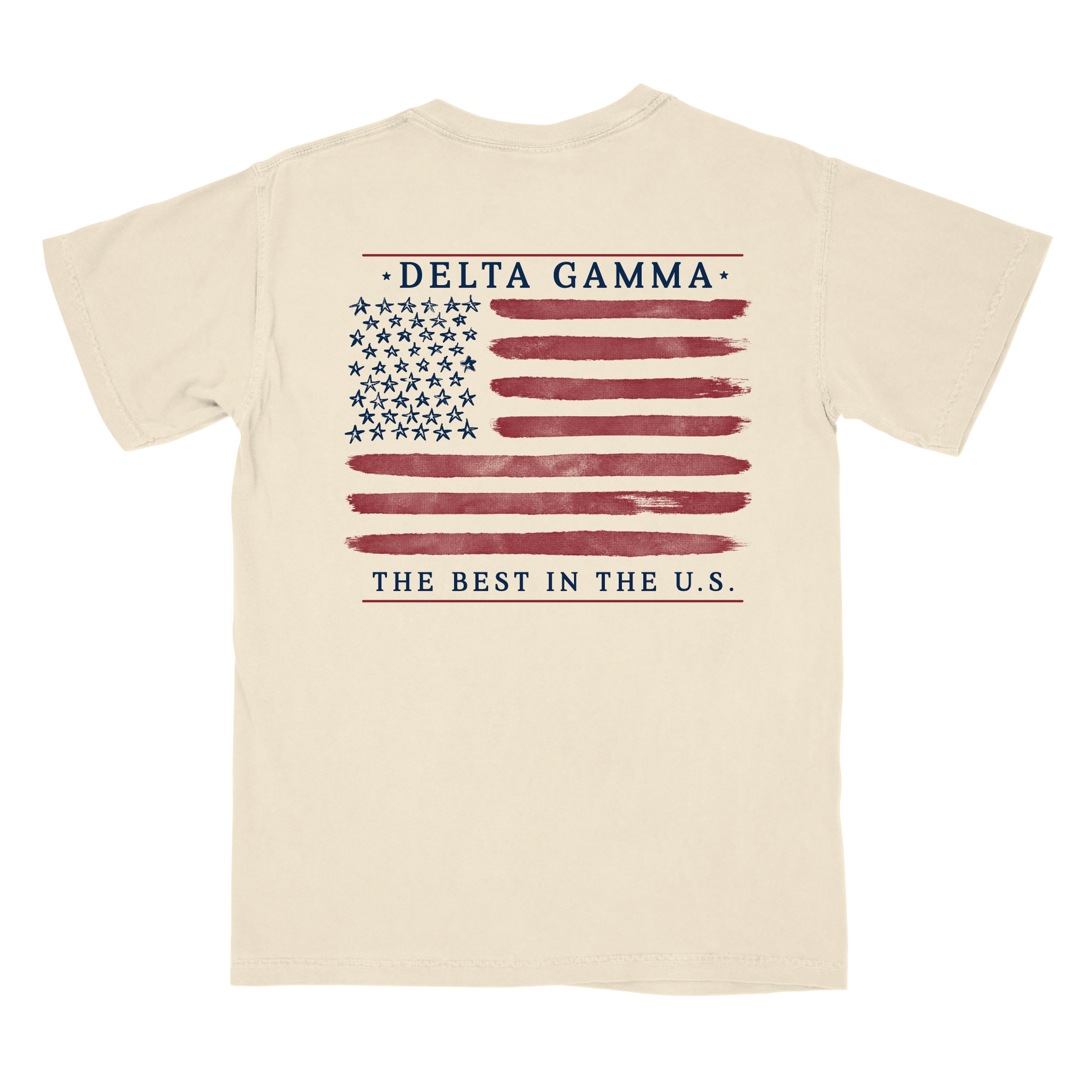 B-Unlimited Greek - Red, White, and Blue - Delta Gamma - CC - 6030 - SS Pocket - Ivory