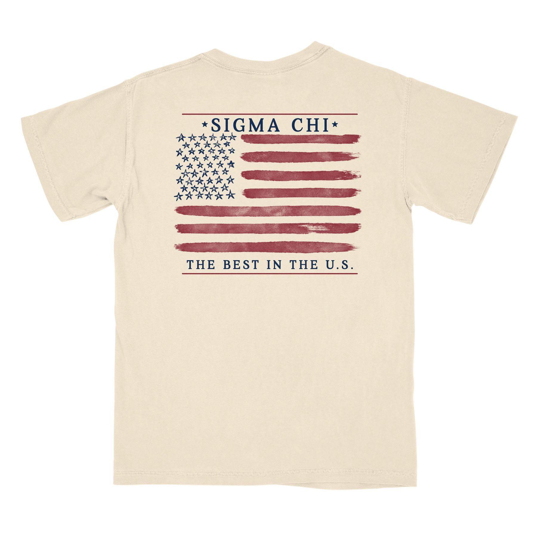 B-Unlimited Greek - - Red, White, and Blue - Sigma Chi - CC - 6030 - SS Pocket - Ivory