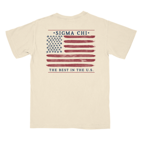 B-Unlimited Greek - - Red, White, and Blue - Sigma Chi - CC - 6030 - SS Pocket - Ivory