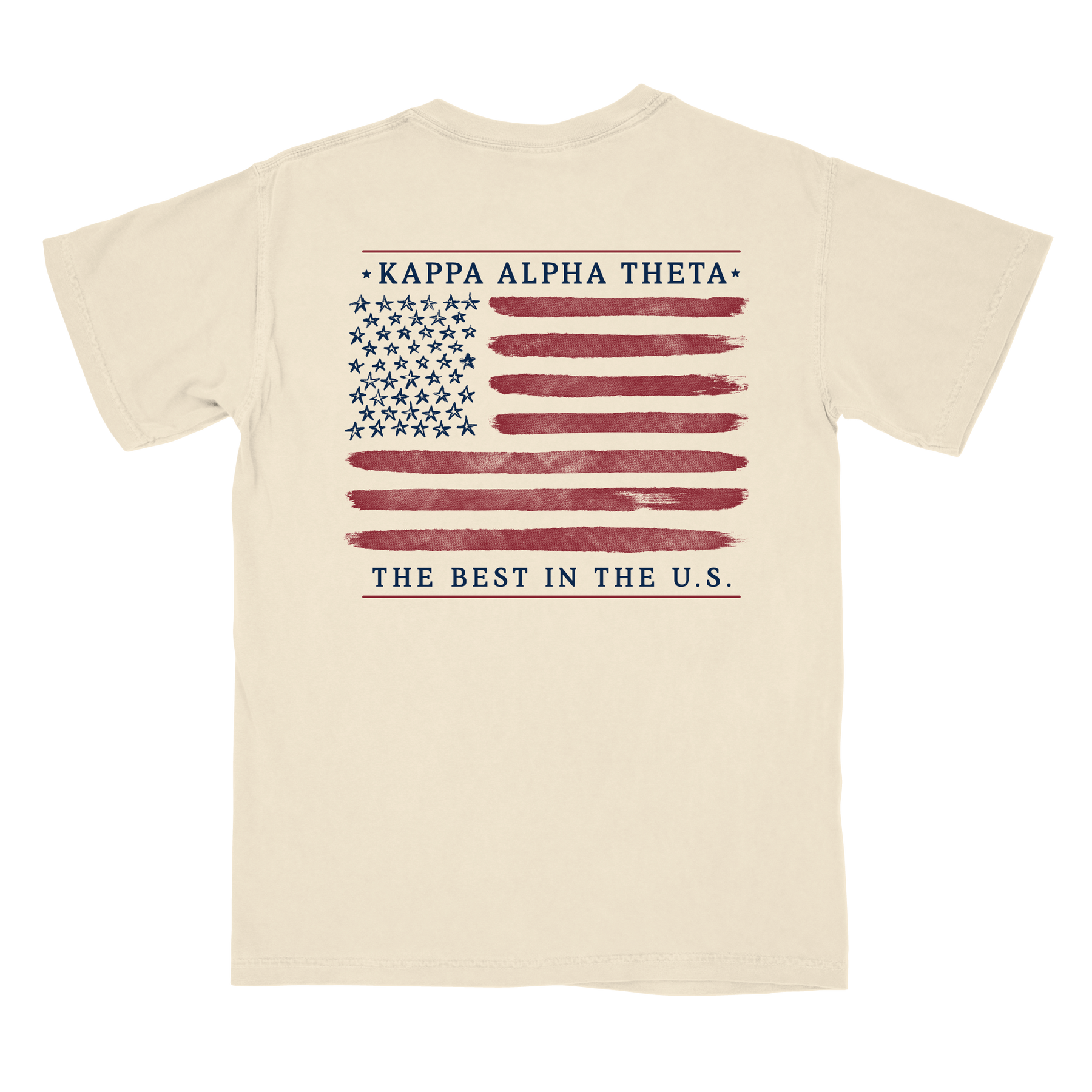 B-Unlimited Greek - Red, White, and Blue - Kappa Alpha Theta - CC - 6030 - SS Pocket - Ivory