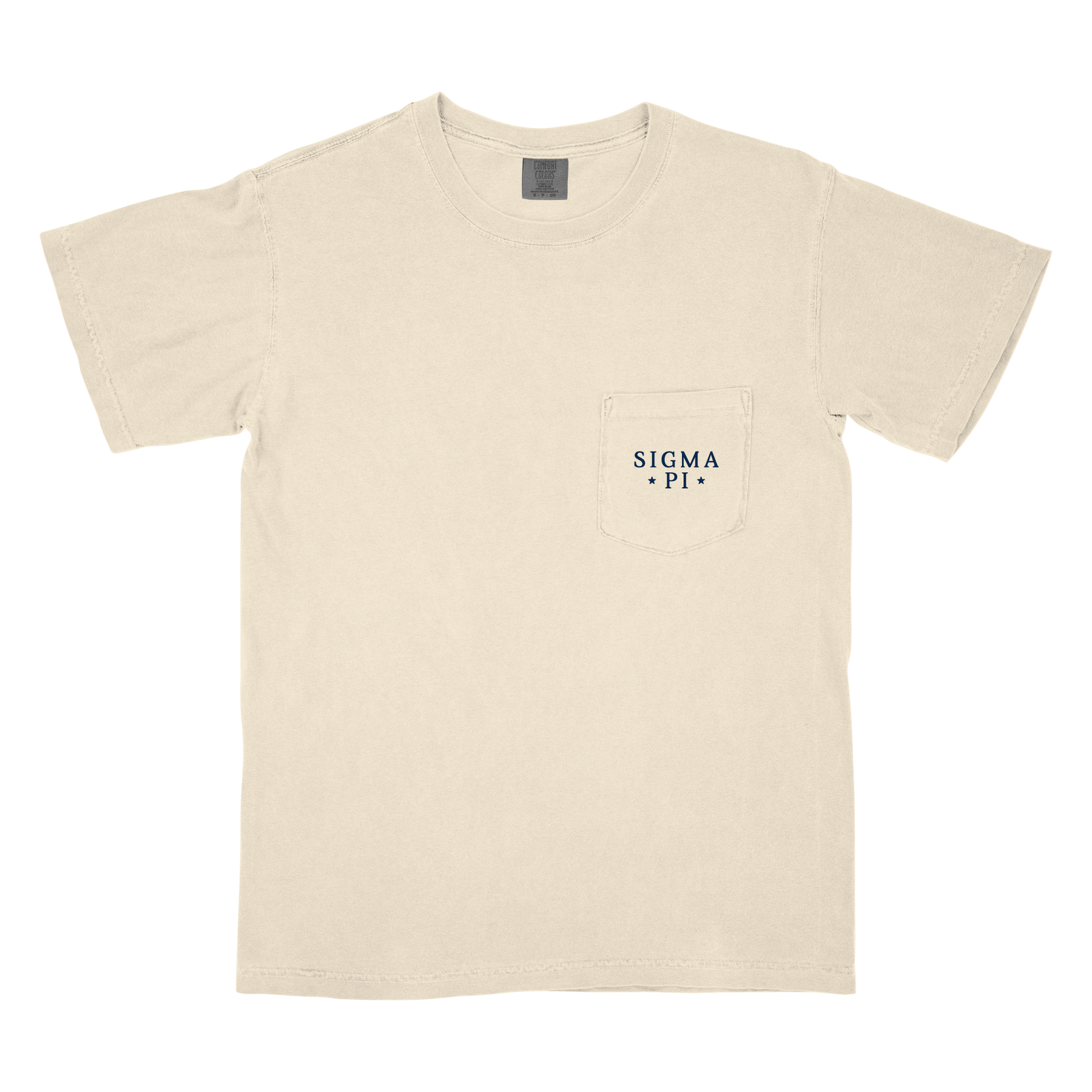 B-Unlimited Greek - - Red, White, and Blue - Sigma Pi - CC - 6030 - SS Pocket - Ivory