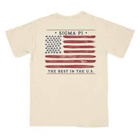 B-Unlimited Greek - - Red, White, and Blue - Sigma Pi - CC - 6030 - SS Pocket - Ivory