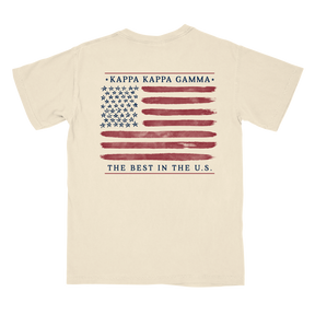 B-Unlimited Greek - Red, White, and Blue - Kappa Kappa Gamma - CC - 6030 - SS Pocket - Ivory