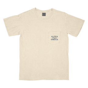 B-Unlimited Greek - Red, White, and Blue - Alpha Tau Omega - CC - 6030 - SS Pocket - Ivory