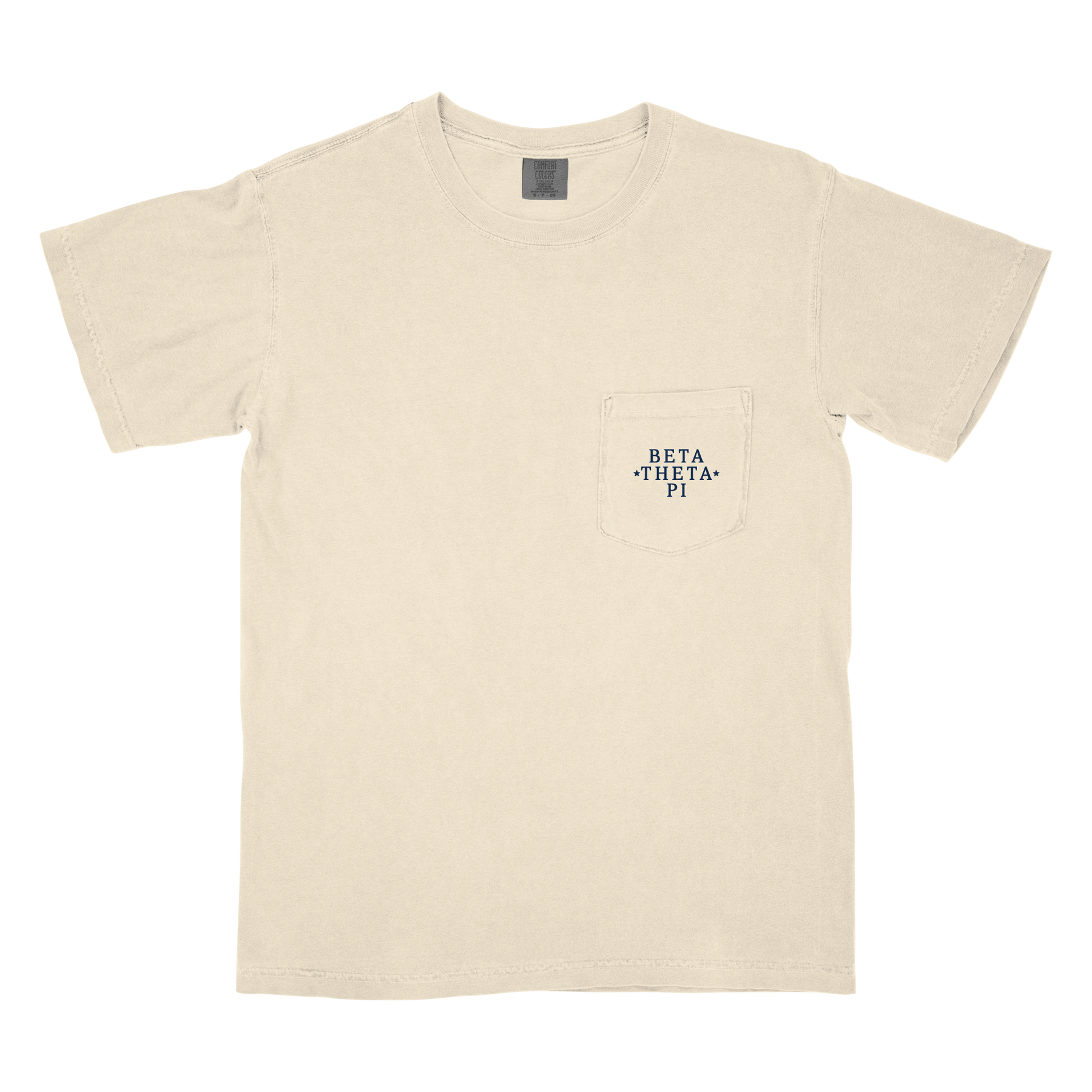 B-Unlimited Greek - Red, White, and Blue - Beta Theta Pi - CC - 6030 - SS Pocket - Ivory