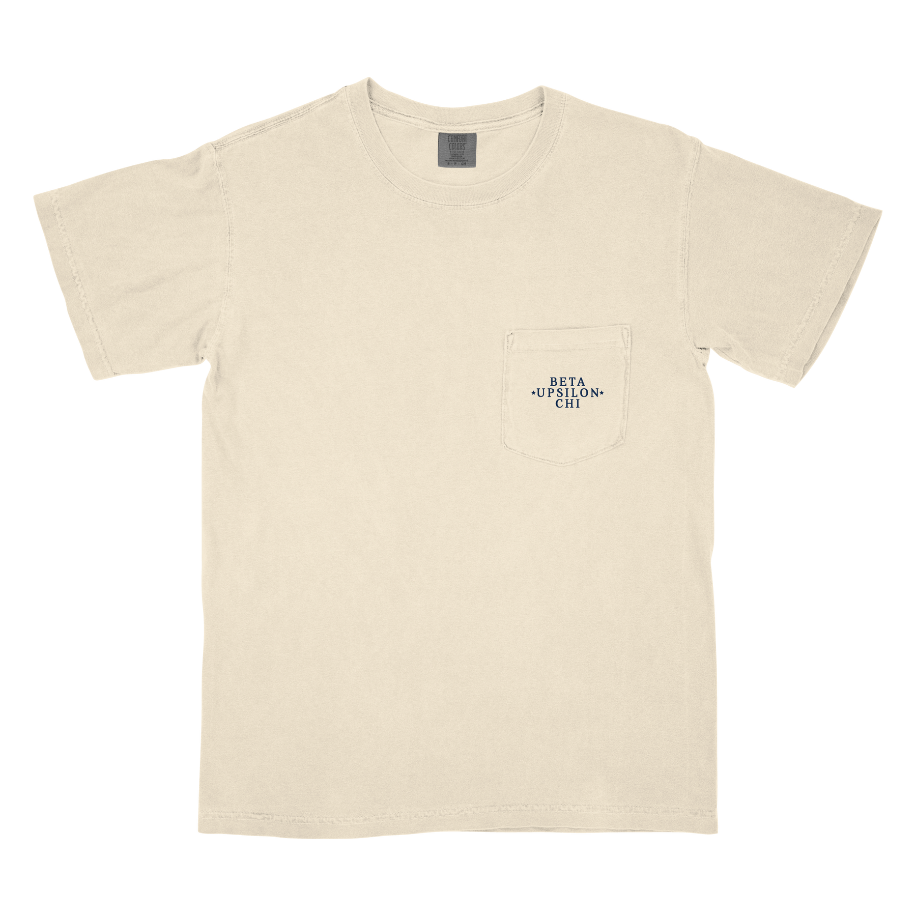 B-Unlimited Greek - Red, White, and Blue - Beta Upsilon Chi - CC - 6030 - SS Pocket - Ivory