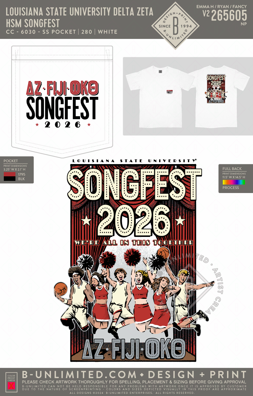 Louisiana State University Delta Zeta - HSM Songfest - CC - 6030 - SS Pocket - White