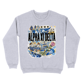 B-Unlimited Greek - Chapter Spirit Crewneck - Alpha Xi Delta