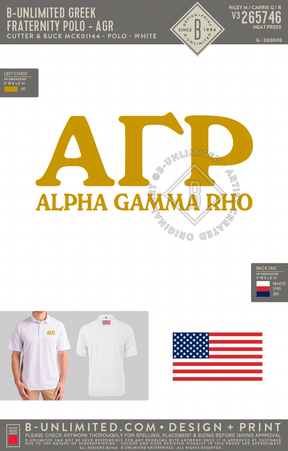 B-Unlimited Greek - Fraternity Polo - Alpha Gamma Rho