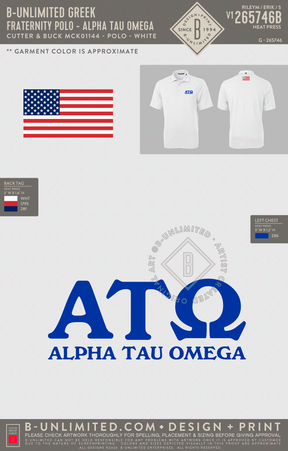 B-Unlimited Greek - Fraternity Polo - Alpha Tau Omega