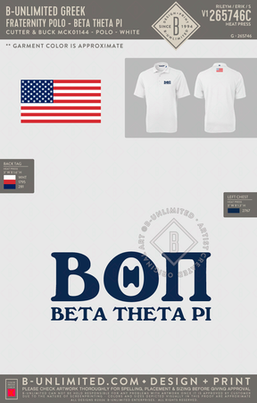 B-Unlimited Greek - Fraternity Polo - Beta Theta Pi