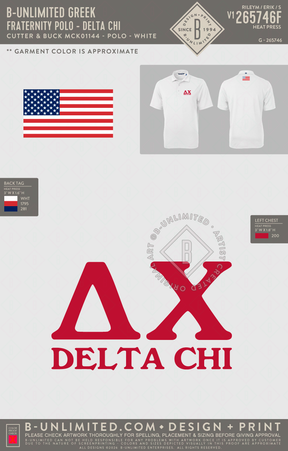 B-Unlimited Greek - Fraternity Polo - Delta Chi