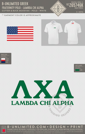 B-Unlimited Greek - Fraternity Polo - Lambda Chi Alpha