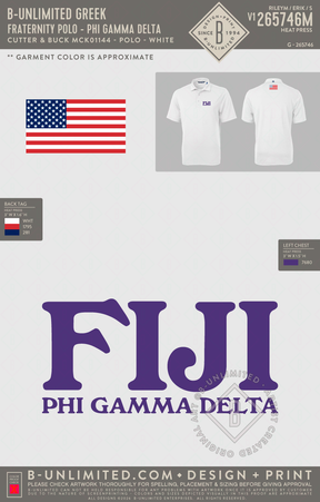B-Unlimited Greek - Fraternity Polo - Phi Gamma Delta