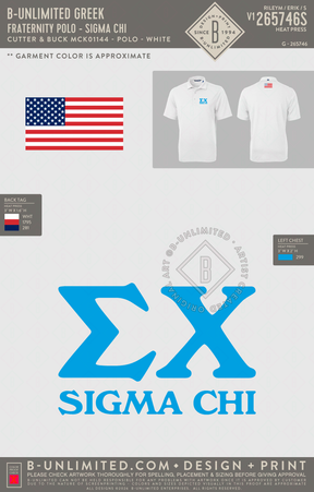 B-Unlimited Greek - Fraternity Polo - Sigma Chi