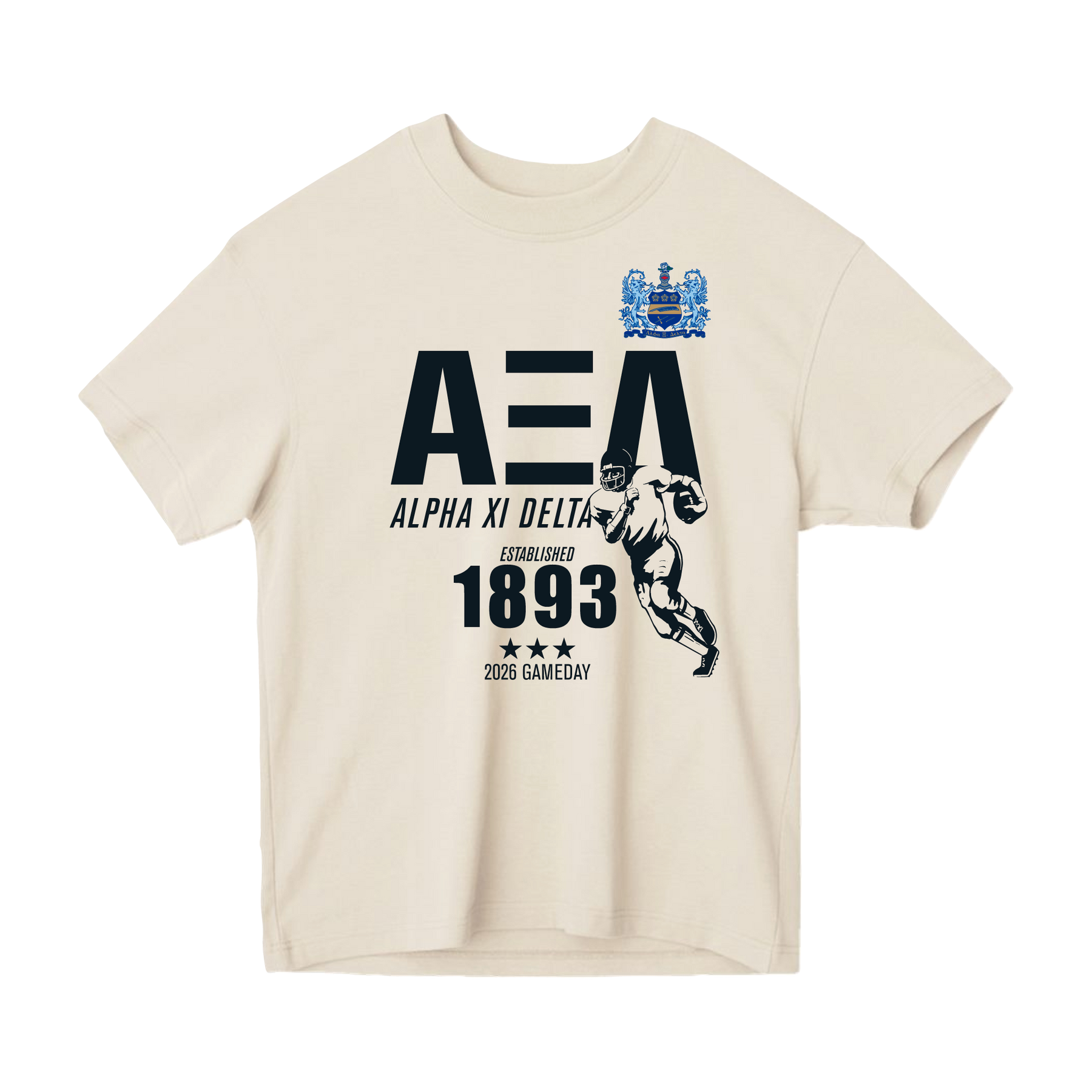B-Unlimited Greek - Football Champs Tee - Alpha Xi Delta