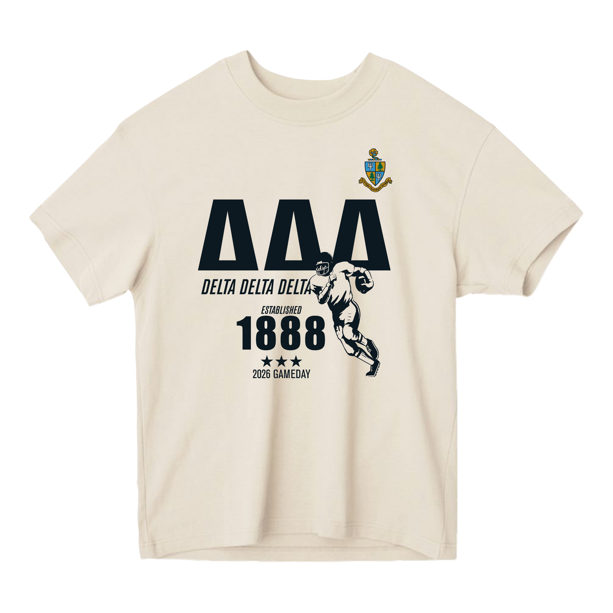 B-Unlimited Greek - Football Champs Tee - Delta Delta Delta