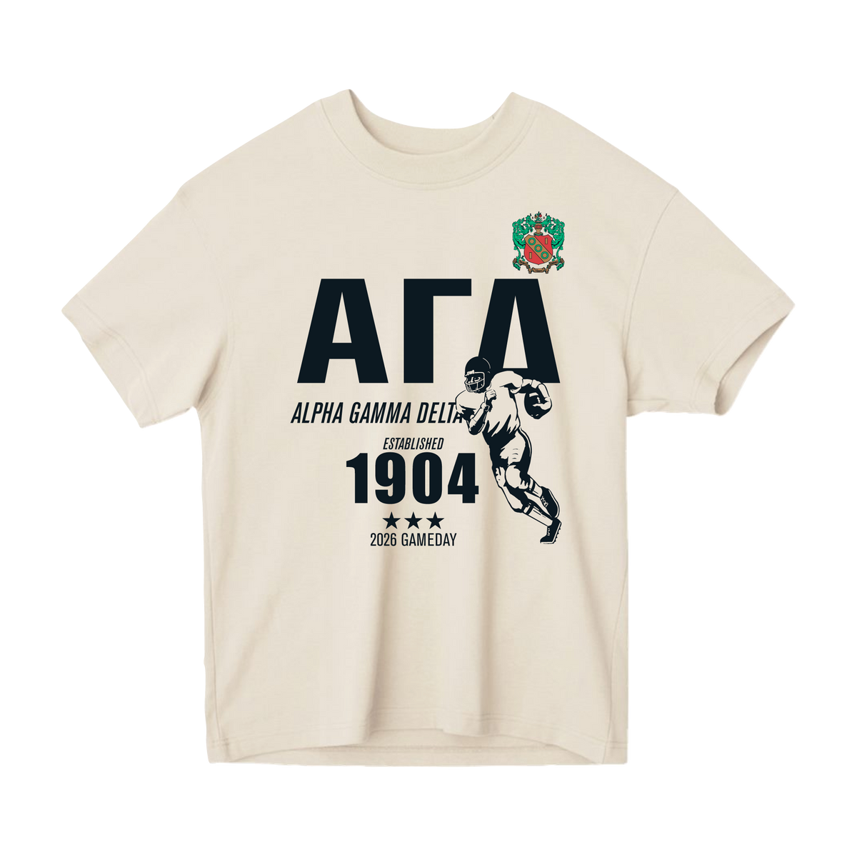 B-Unlimited Greek - Football Champs Tee - Alpha Gamma Delta