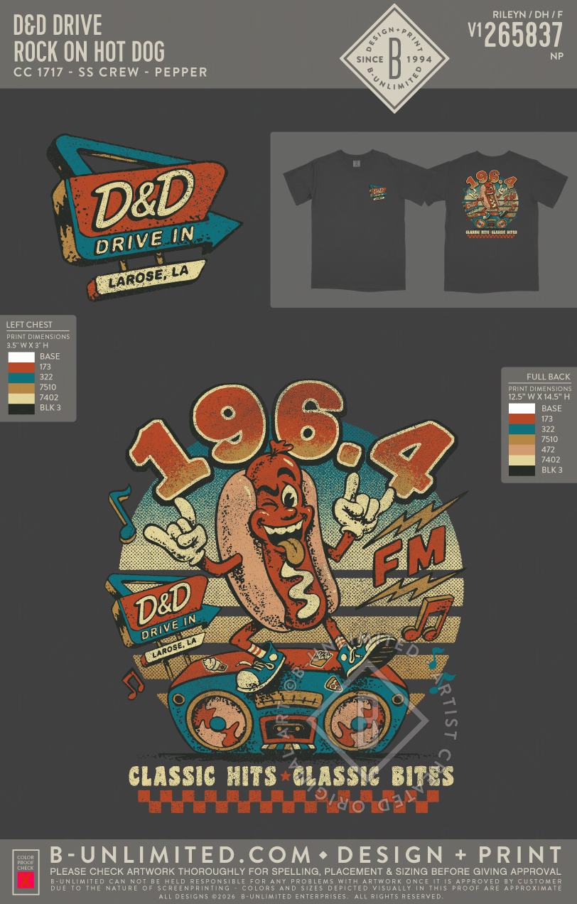 D&D Drive - Rock On Hot Dog - CC - 1717 - SS Crew - Pepper