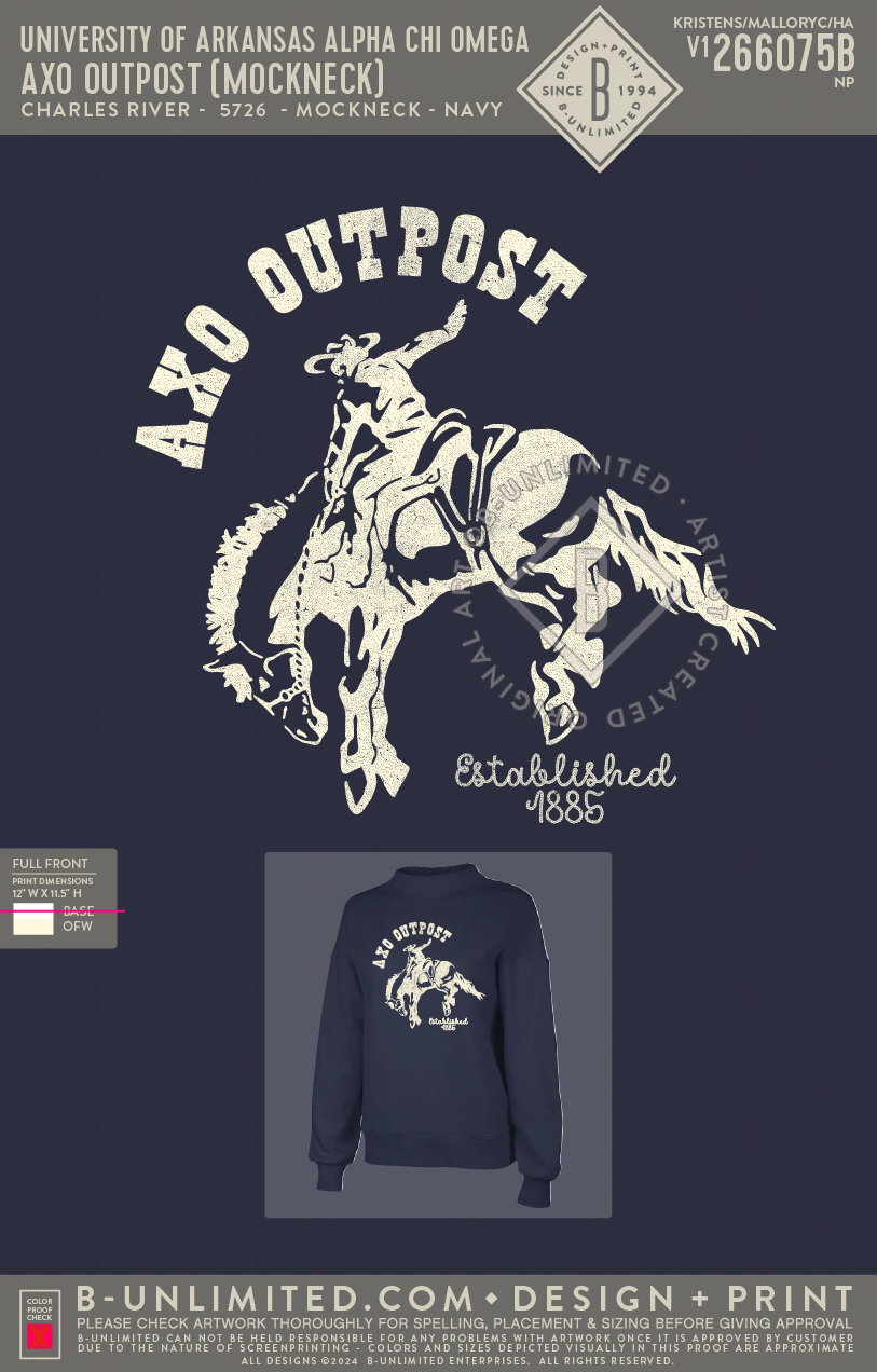 UofA AXO - AXO Outpost (Mockneck) - Charles River - 5726 - Mockneck - Navy