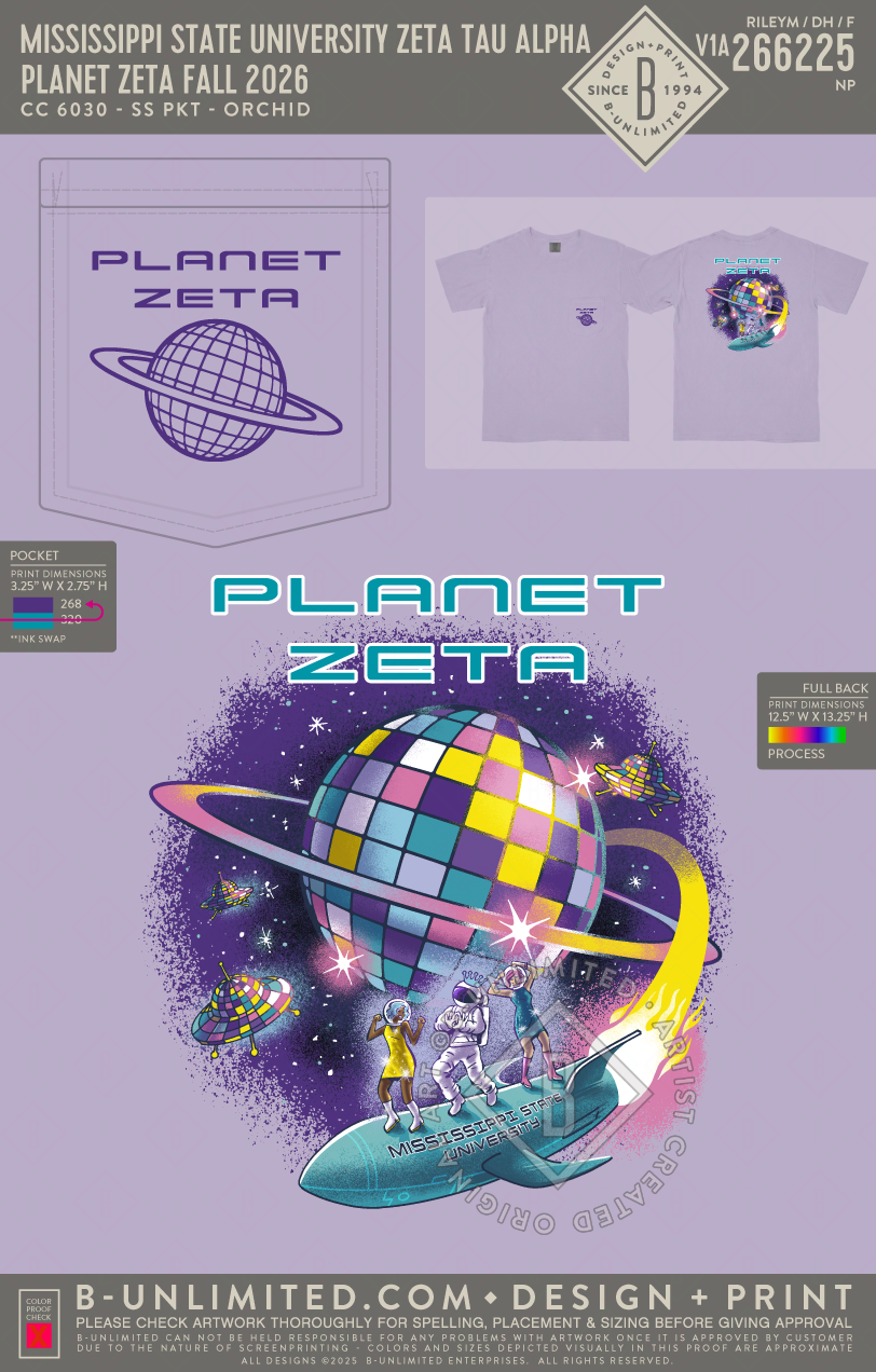Mississippi State University Zeta Tau Alpha - Planet Zeta Fall 2026 - CC - 6030 - SS Pocket - Orchid