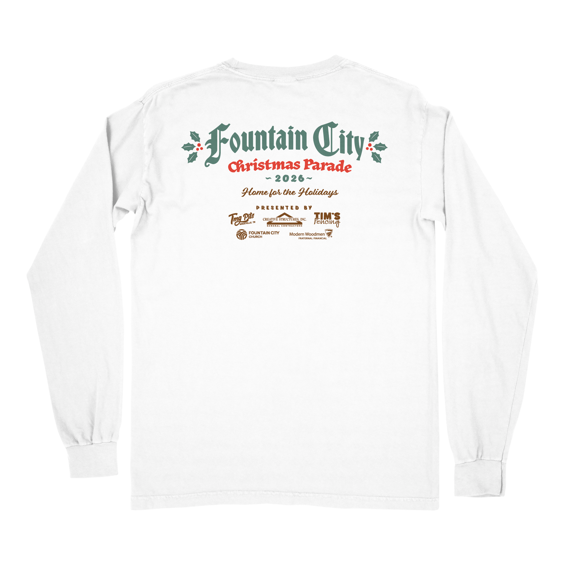 Fountain City Business Professional Association Christmas Parade - Christmas Parade 2026 (LONG SLEEVE) - CC - 6014 - LS Crew - White