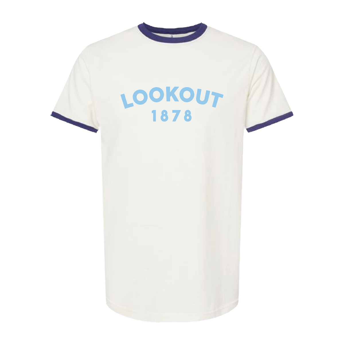 Lookout Mountain School - Lookout 1878 Ringer - Tultex - 246 - Unisex Fine Jersey Ringer T-Shirt - Vintage white/inked