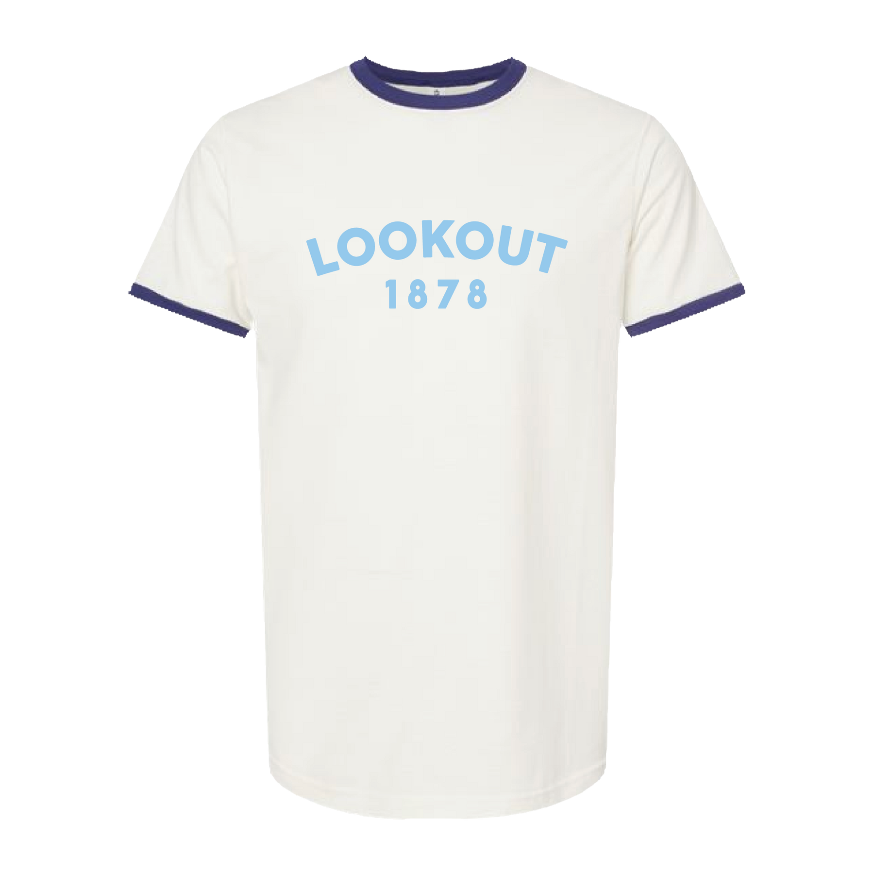 Lookout Mountain School - Lookout 1878 Ringer - Tultex - 246 - Unisex Fine Jersey Ringer T-Shirt - Vintage white/inked