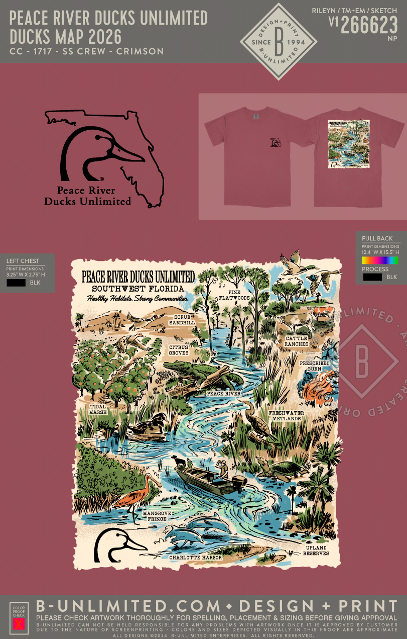 Peace River Ducks Unlimited - Ducks Map 2026 - CC - 1717 - SS Crew - Crimson