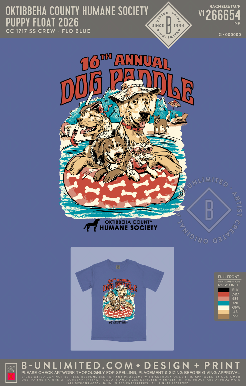 Oktibbeha County Humane Society - Puppy Float 2026 - CC - 1717 - SS Crew - Flo Blue