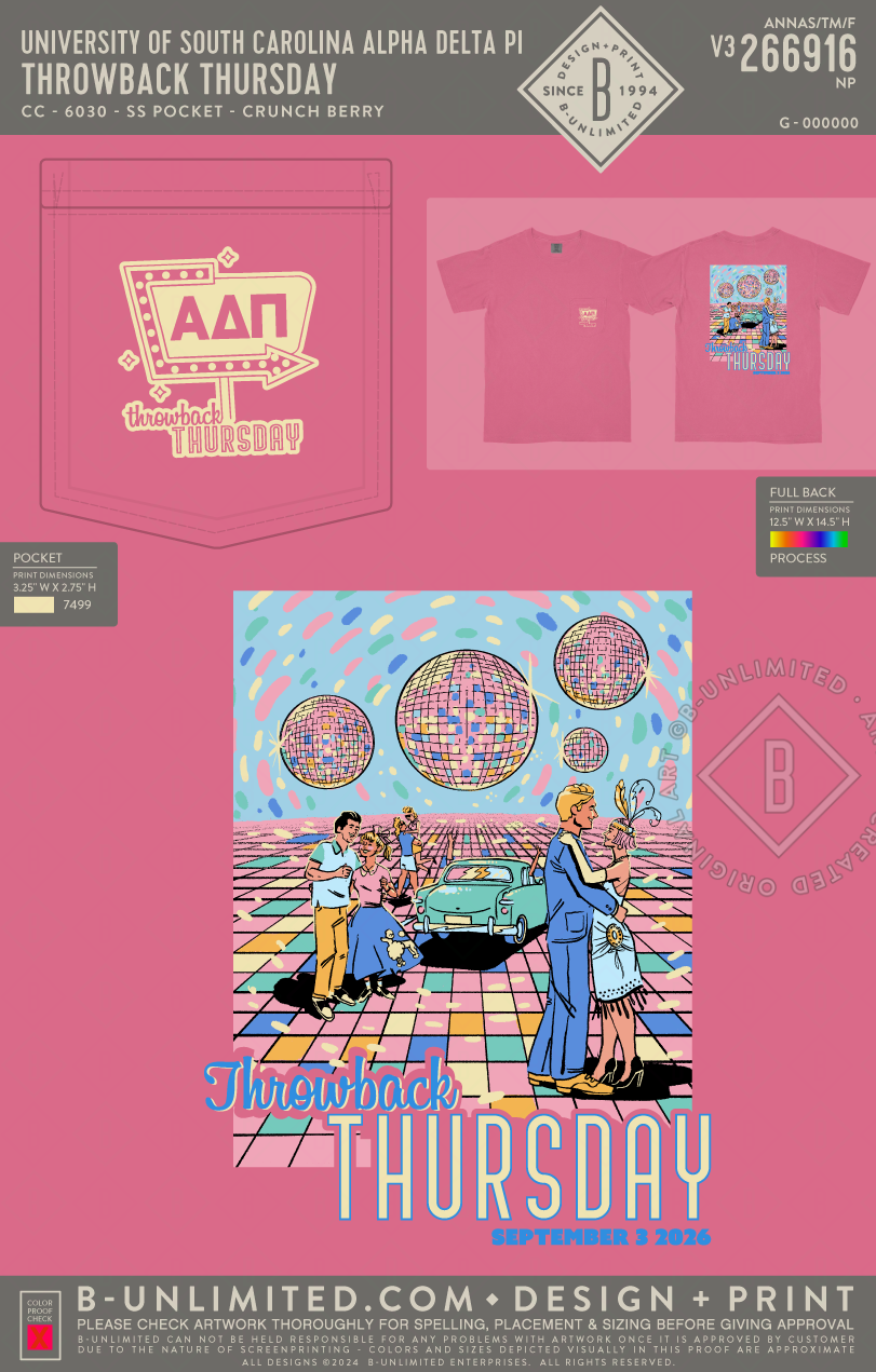 University of South Carolina Alpha Delta Pi - Throwback Thursday - CC - 6030 - SS Pocket - Crunchberry