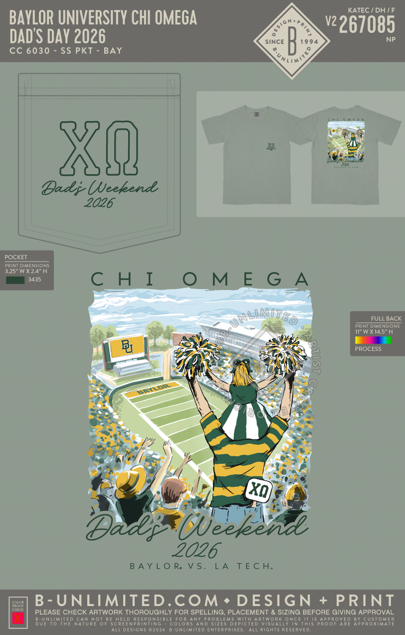 Baylor University Chi Omega - Dad's Day 2026 - CC - 6030 - SS Pocket - Bay