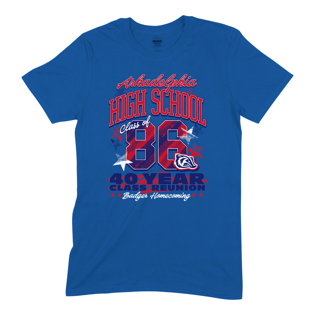 AHS 40 Year Reunion (TSHIRT) - Gildan - 64000 - SS Crew - Royal