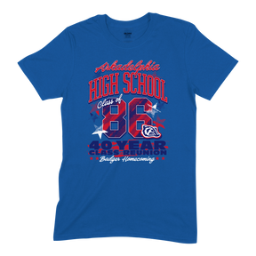 AHS 40 Year Reunion (TSHIRT) - Gildan - 64000 - SS Crew - Royal