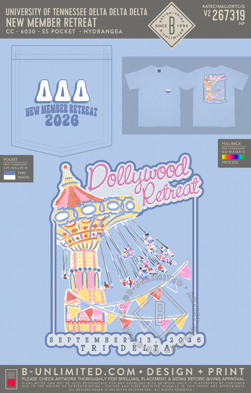 University of Tennessee Delta Delta Delta - New Member Retreat - CC - 6030 - SS Pocket - Hydrangea