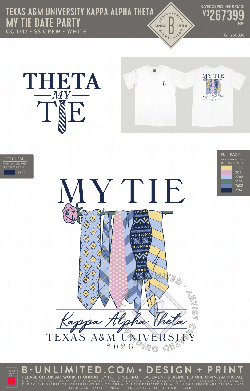 Texas A&M University Kappa Alpha Theta - My Tie Date Party - CC - 1717 - SS Crew - White