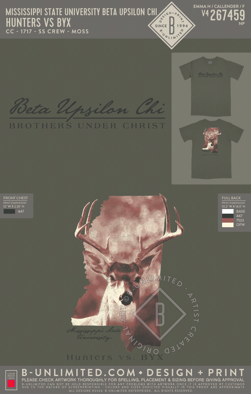 Mississippi State University Beta Upsilon Chi - Hunters vs BYX - CC - 1717 - SS Crew - Moss