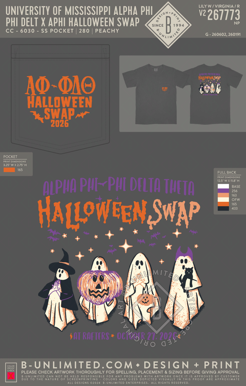 University of Mississippi Alpha Phi - Phi Delt x APhi Halloween Swap - CC - 6030 - SS Pocket - Pepper