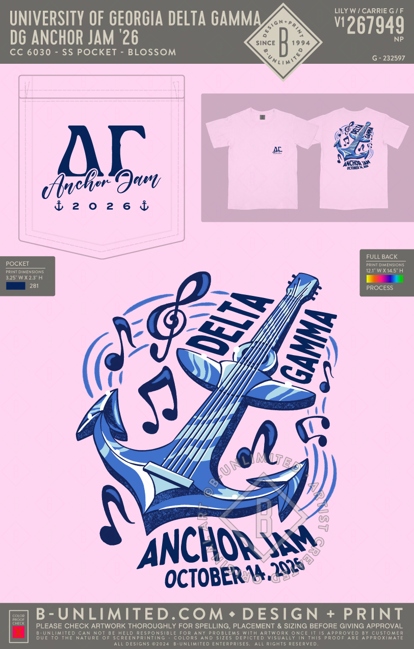 UGA DG - DG Anchor Jam '26 - CC - 6030 - SS Pocket - Blossom
