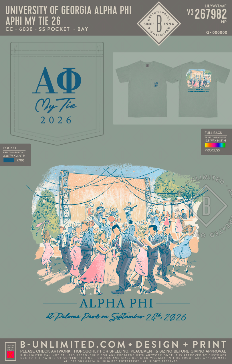 UGA APHI - APHI My Tie 26 - CC - 6030 - SS Pocket - Bay