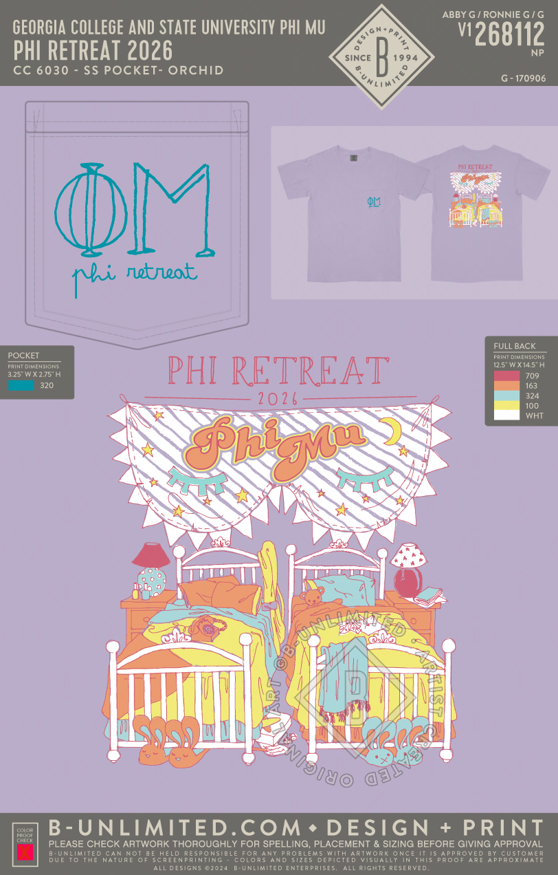 Georgia College and State University Phi Mu - Phi Retreat 2026 - CC - 6030 - SS Pocket - Orchid