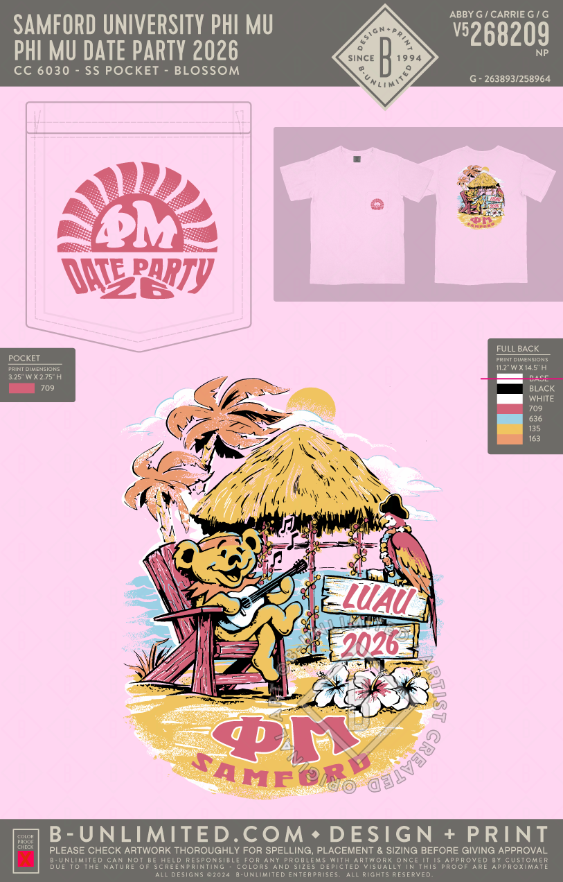 Samford University Phi Mu - Phi Mu Date Party 2026 - CC - 6030 - SS Pocket - Blossom