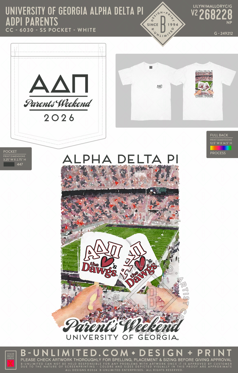 UGA ADPI - ADPI Parents - CC - 6030 - SS Pocket - White