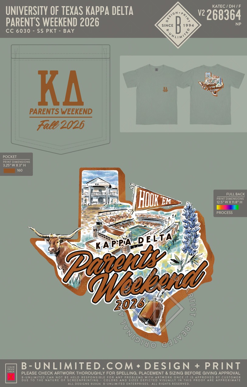 University of Texas Kappa Delta - Parent's Weekend 2026 - CC - 6030 - SS Pocket - Bay